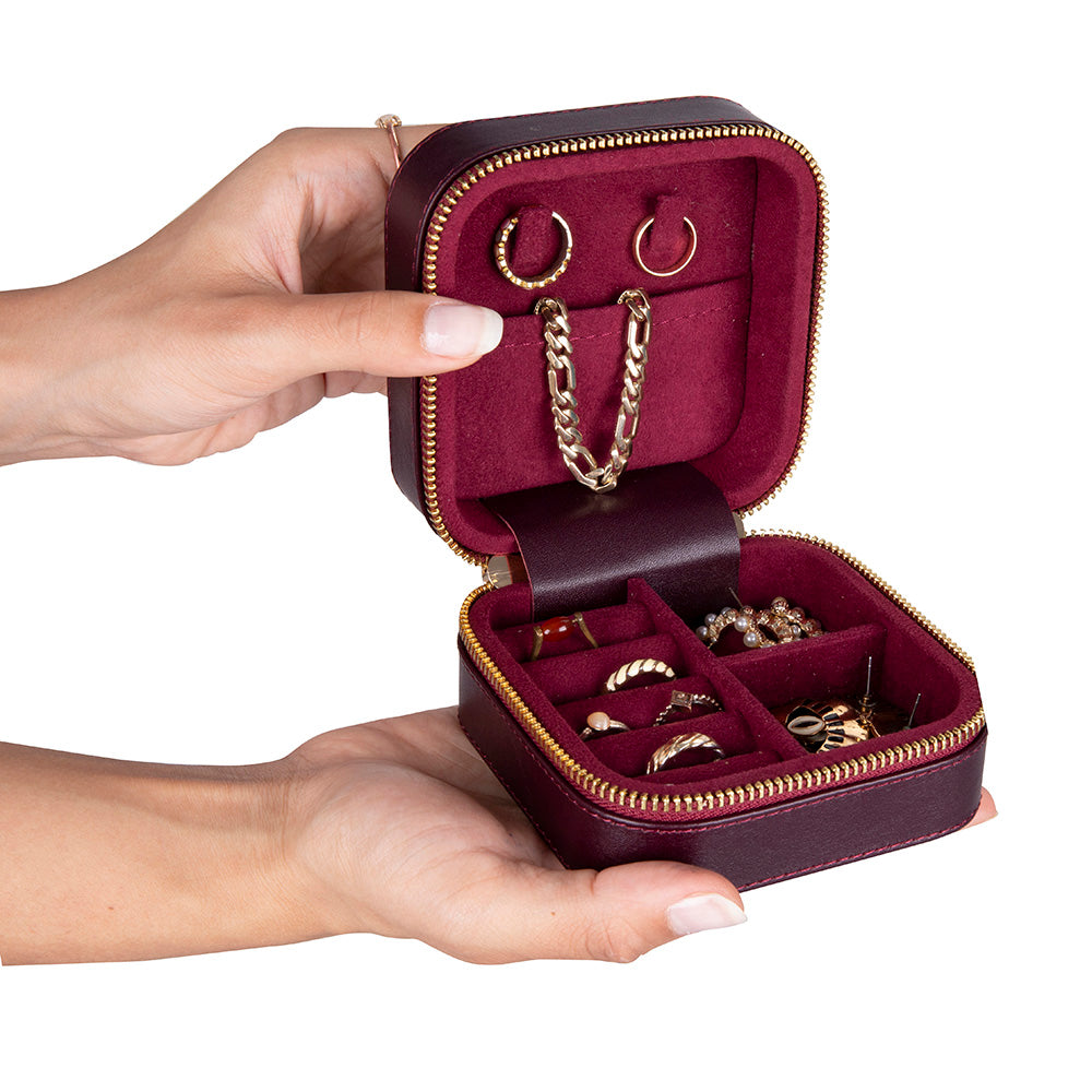 Amanda Leather Jewelry Box, Medium