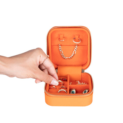 Amanda Leather Jewelry Box, Medium