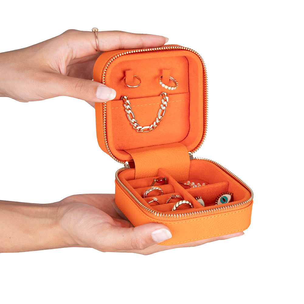 Amanda Leather Jewelry Box, Medium