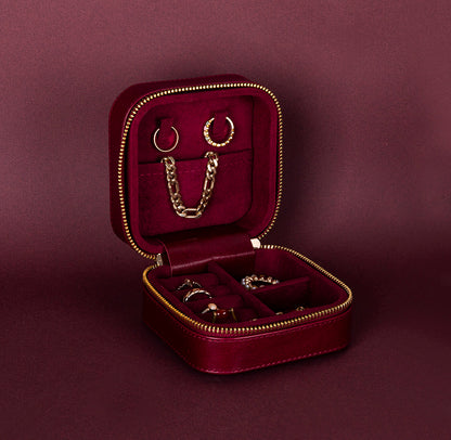 Amanda Leather Jewelry Box, Medium
