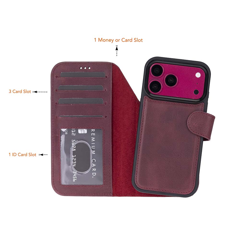 Magic iPhone 18 Pro Max Leather Detachable Wallet Case