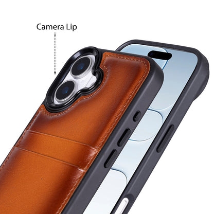 Flex Cover Leather iPhone 17 Case with Card Holder