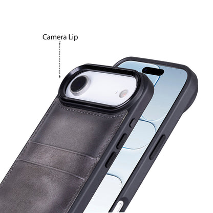 Flex Cover Leather iPhone 17 Air Case with Card Holder