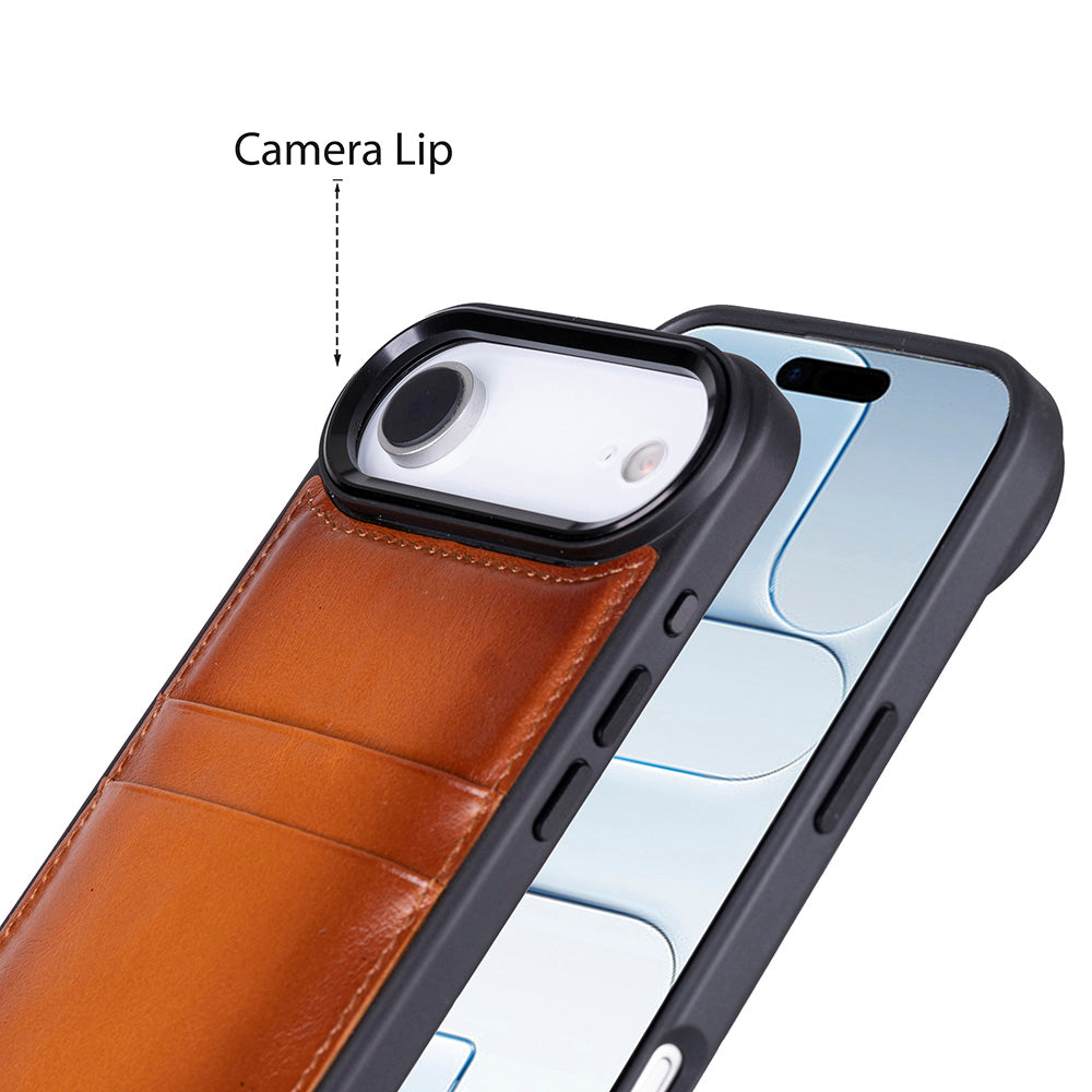 Flex Cover Leather iPhone 17 Air Case with Card Holder