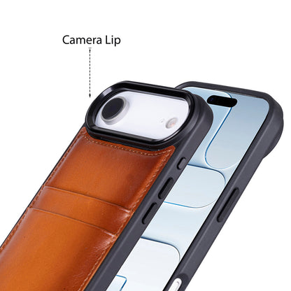 Flex Cover Leather iPhone 17 Air Case with Card Holder