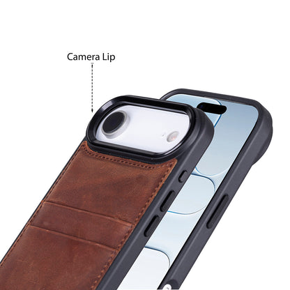 Flex Cover Leather iPhone 17 Air Case with Card Holder