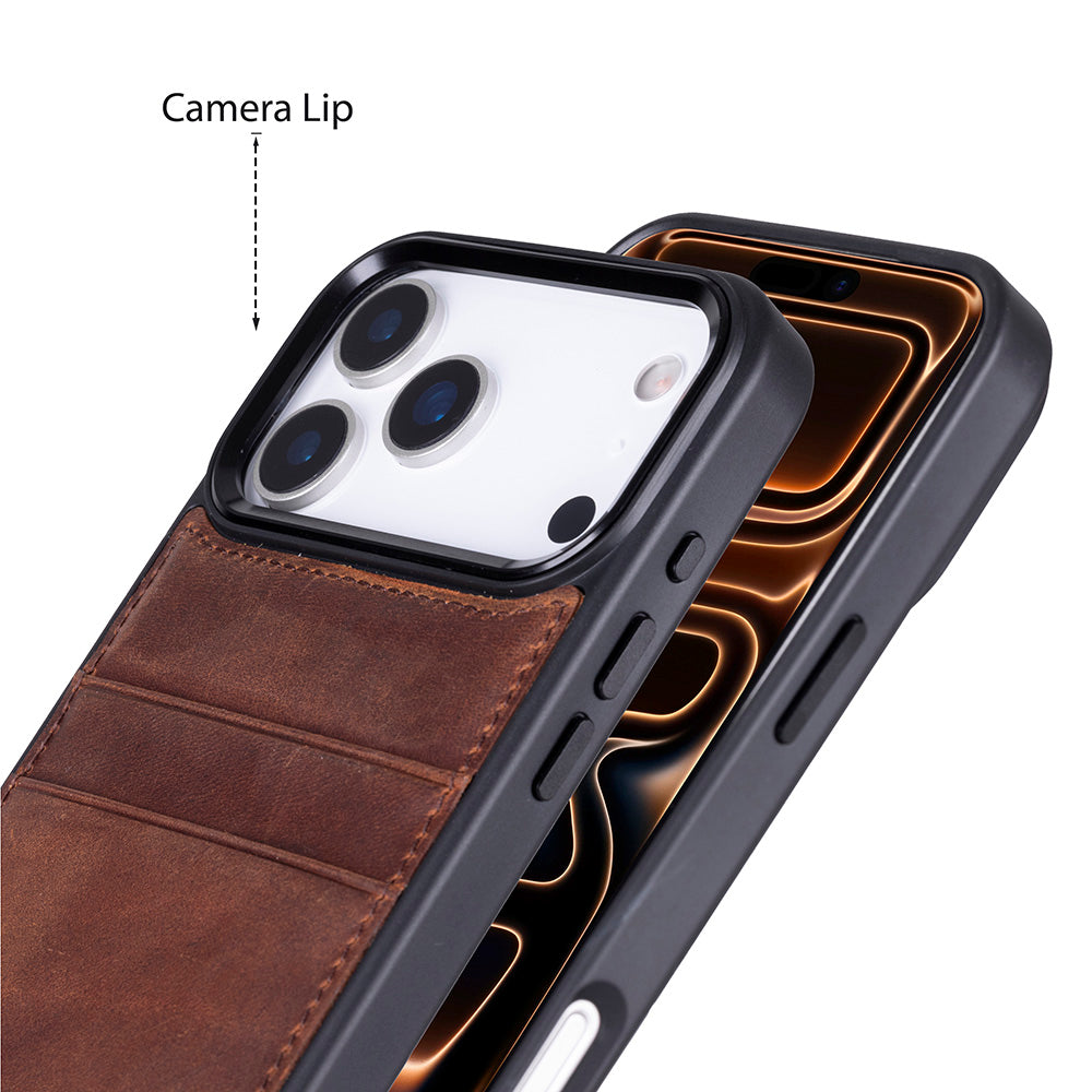 Flex Cover Leather iPhone 17 Pro Max Case with Card Holder