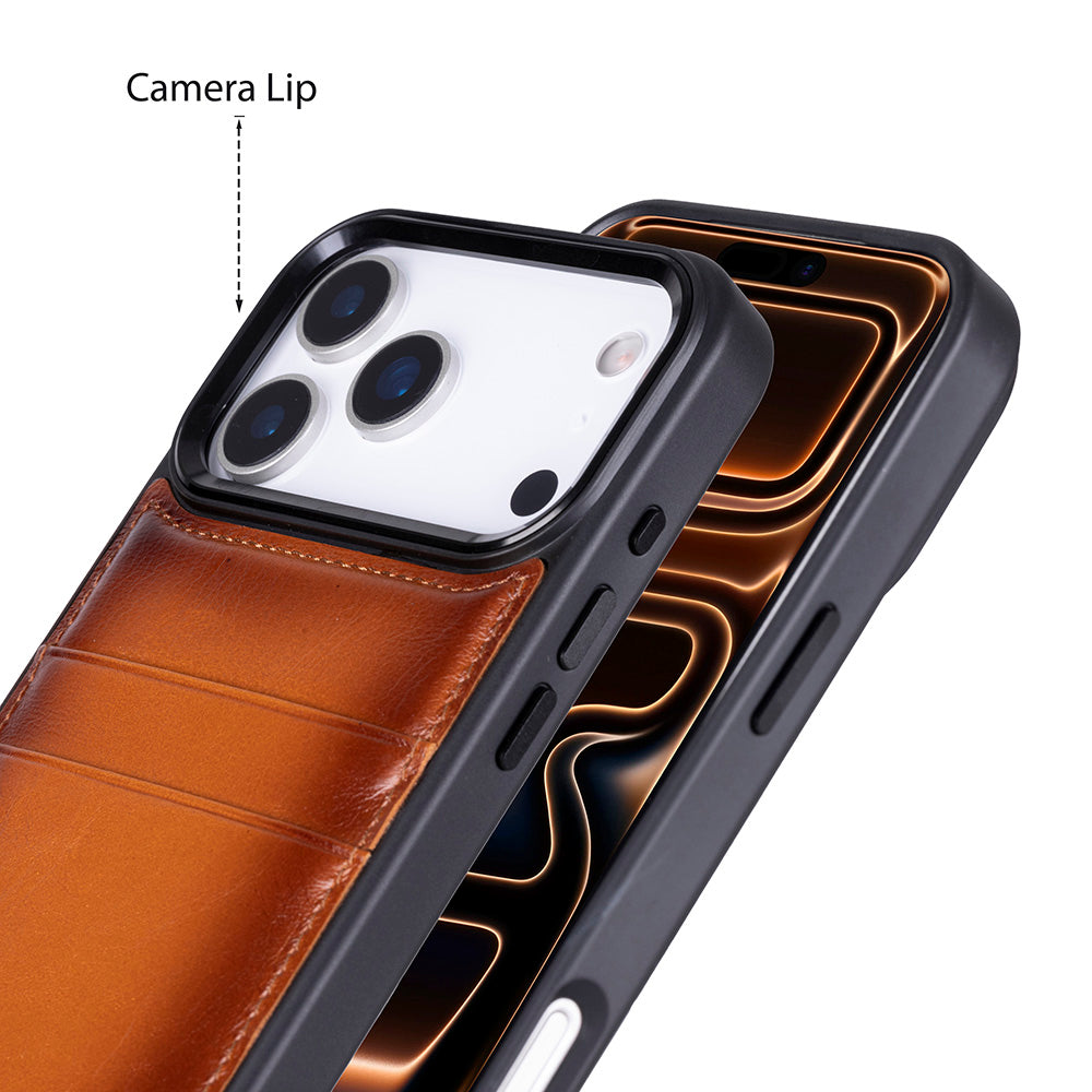 Flex Cover Leather iPhone 17 Pro Max Case with Card Holder