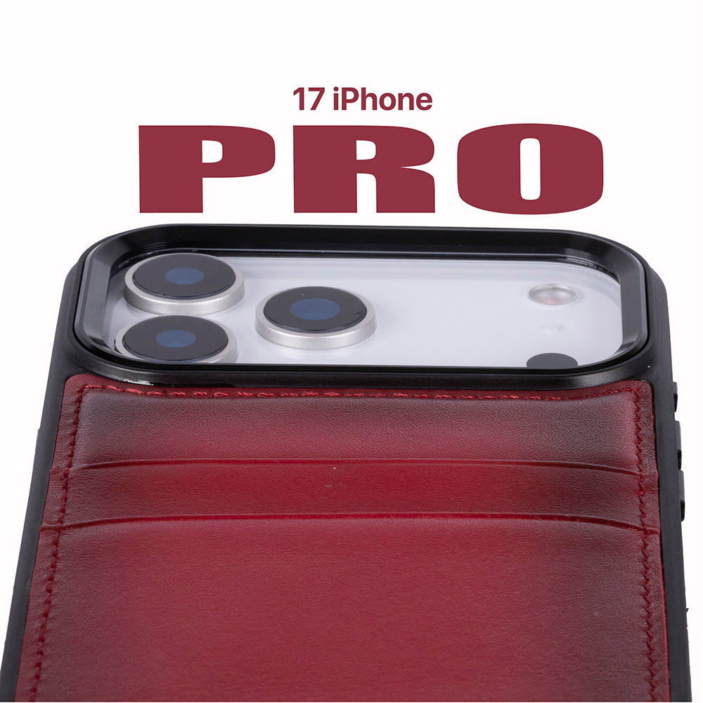 Flex Cover Leather iPhone 17 Pro Case with Card Holder