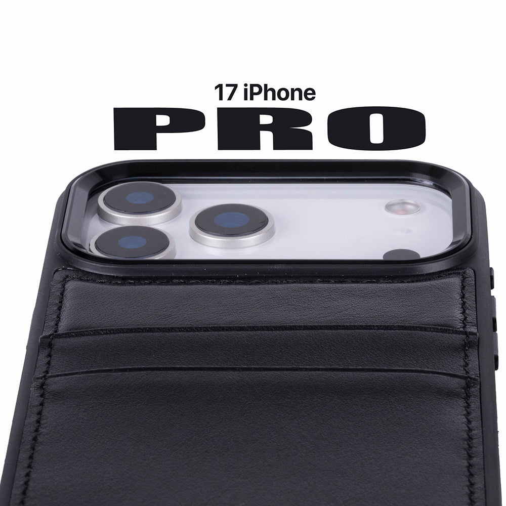 Flex Cover Leather iPhone 17 Pro Case with Card Holder