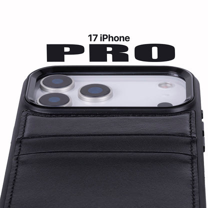 Flex Cover Leather iPhone 17 Pro Case with Card Holder