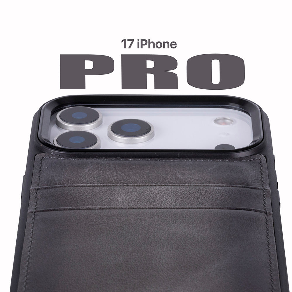 Flex Cover Leather iPhone 17 Pro Case with Card Holder