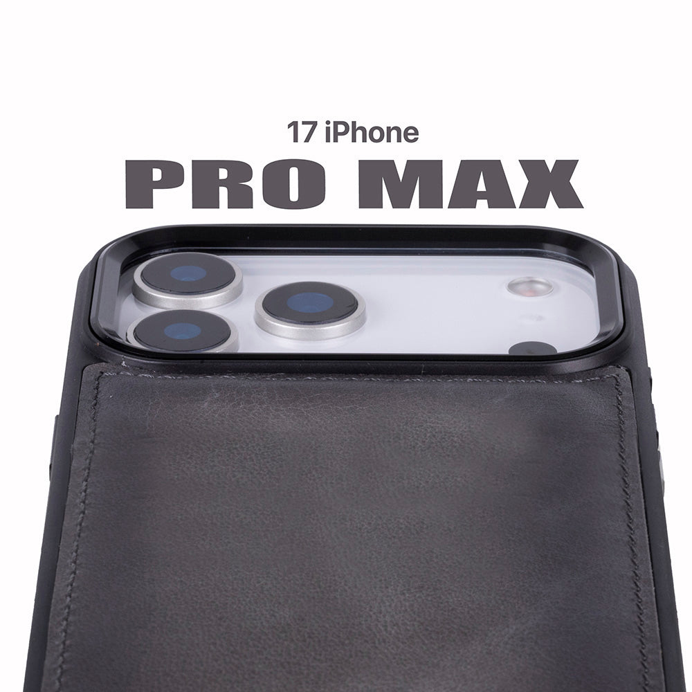 Magic iPhone 17 Pro Max Detachable Leather Wallet Case
