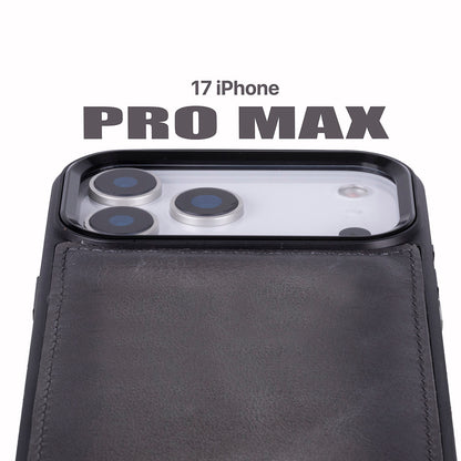 Magic iPhone 17 Pro Max Detachable Leather Wallet Case