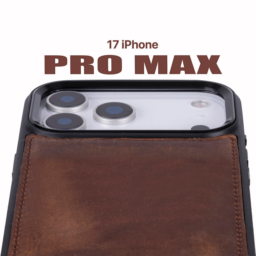 Magic iPhone 17 Pro Max Detachable Leather Wallet Case