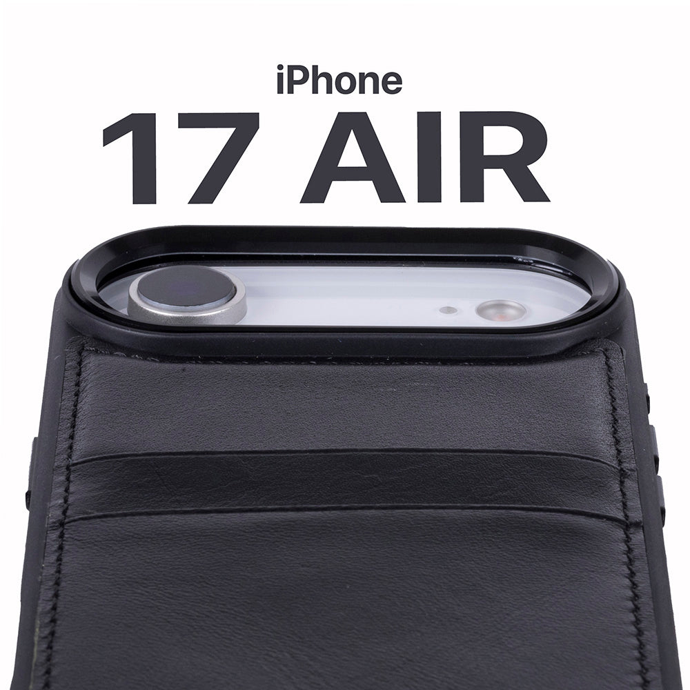 Flex Cover Leather iPhone 17 Air Case with Card Holder