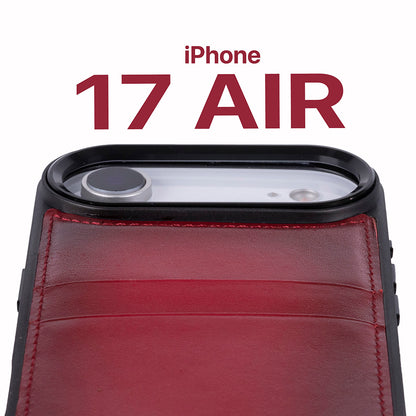 Flex Cover Leather iPhone 17 Air Case with Card Holder