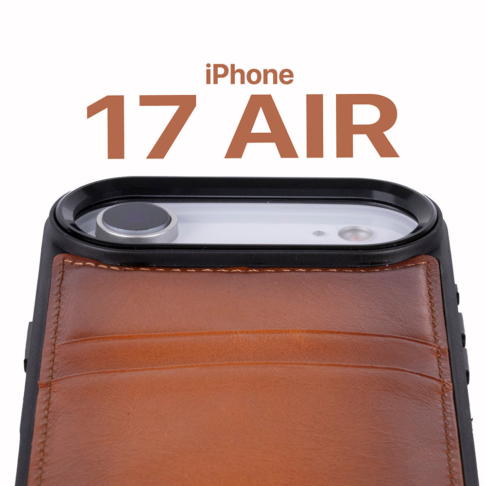 Flex Cover Leather iPhone 17 Air Case with Card Holder