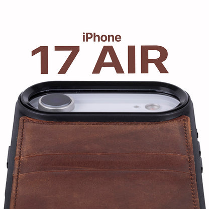 Flex Cover Leather iPhone 17 Air Case with Card Holder
