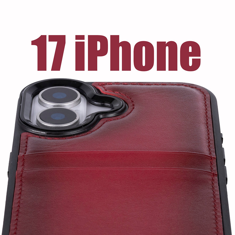 Flex Cover Leather iPhone 17 Case with Card Holder
