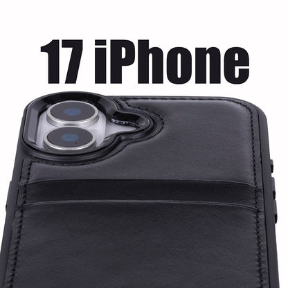 Flex Cover Leather iPhone 17 Case with Card Holder