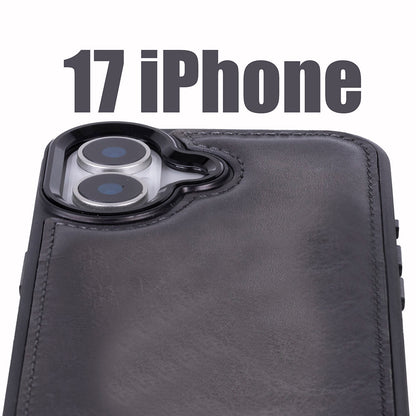 Magic iPhone 17 Detachable Leather Wallet Case
