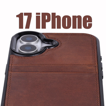 Flex Cover Leather iPhone 17 Case with Card Holder