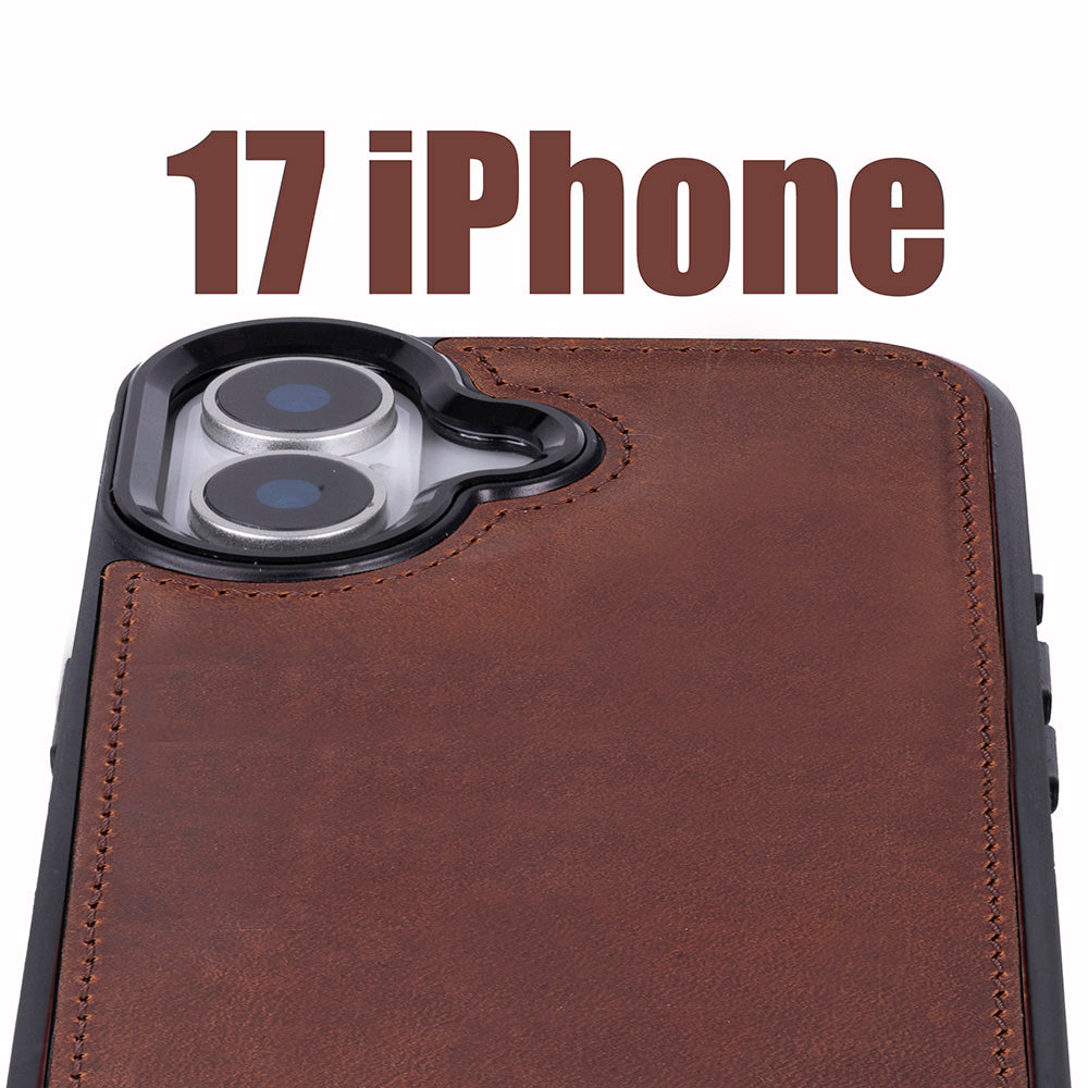 Magic iPhone 17 Detachable Leather Wallet Case