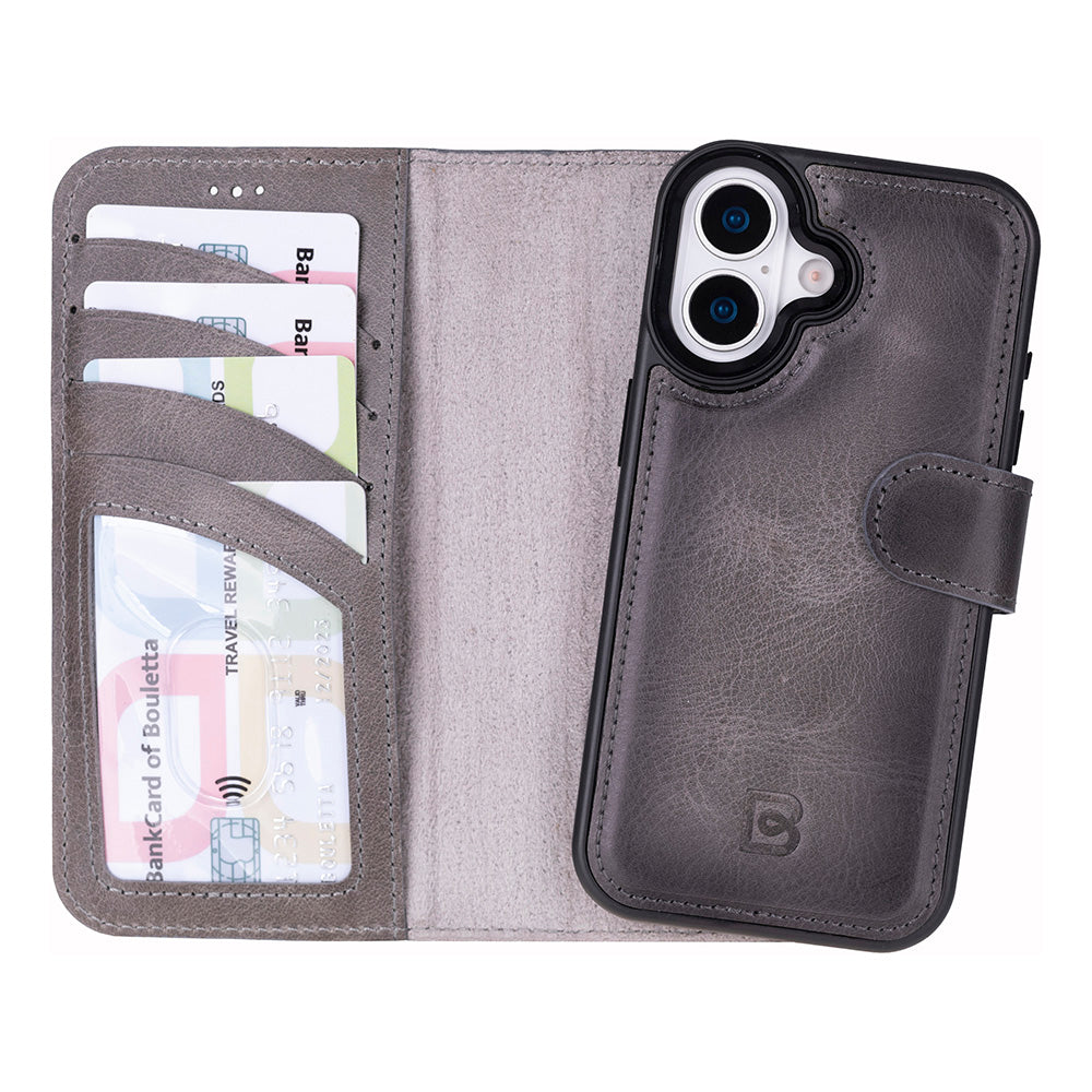 Magic iPhone 17 Detachable Leather Wallet Case