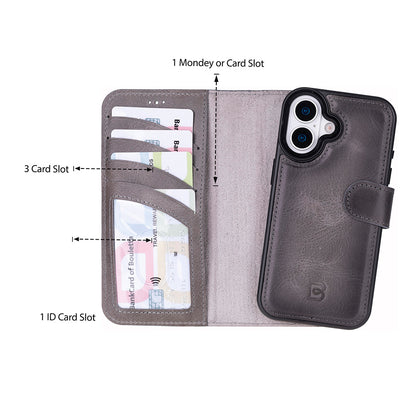 Magic iPhone 17 Detachable Leather Wallet Case