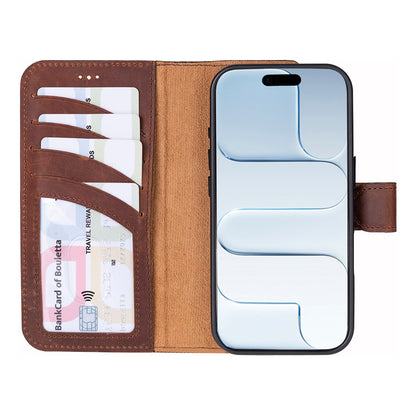 Magic iPhone 17 Detachable Leather Wallet Case