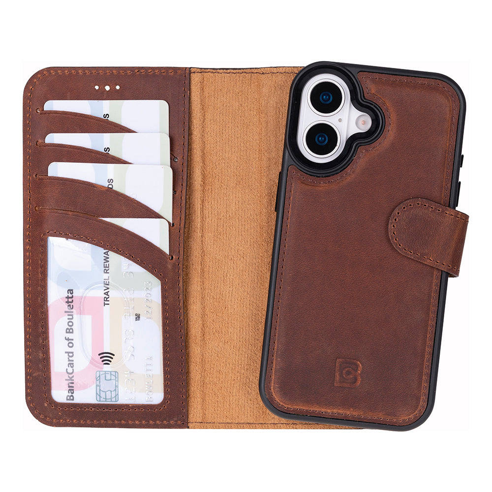 Magic iPhone 17 Detachable Leather Wallet Case