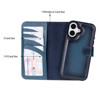 Magic iPhone 17 Detachable Leather Wallet Case