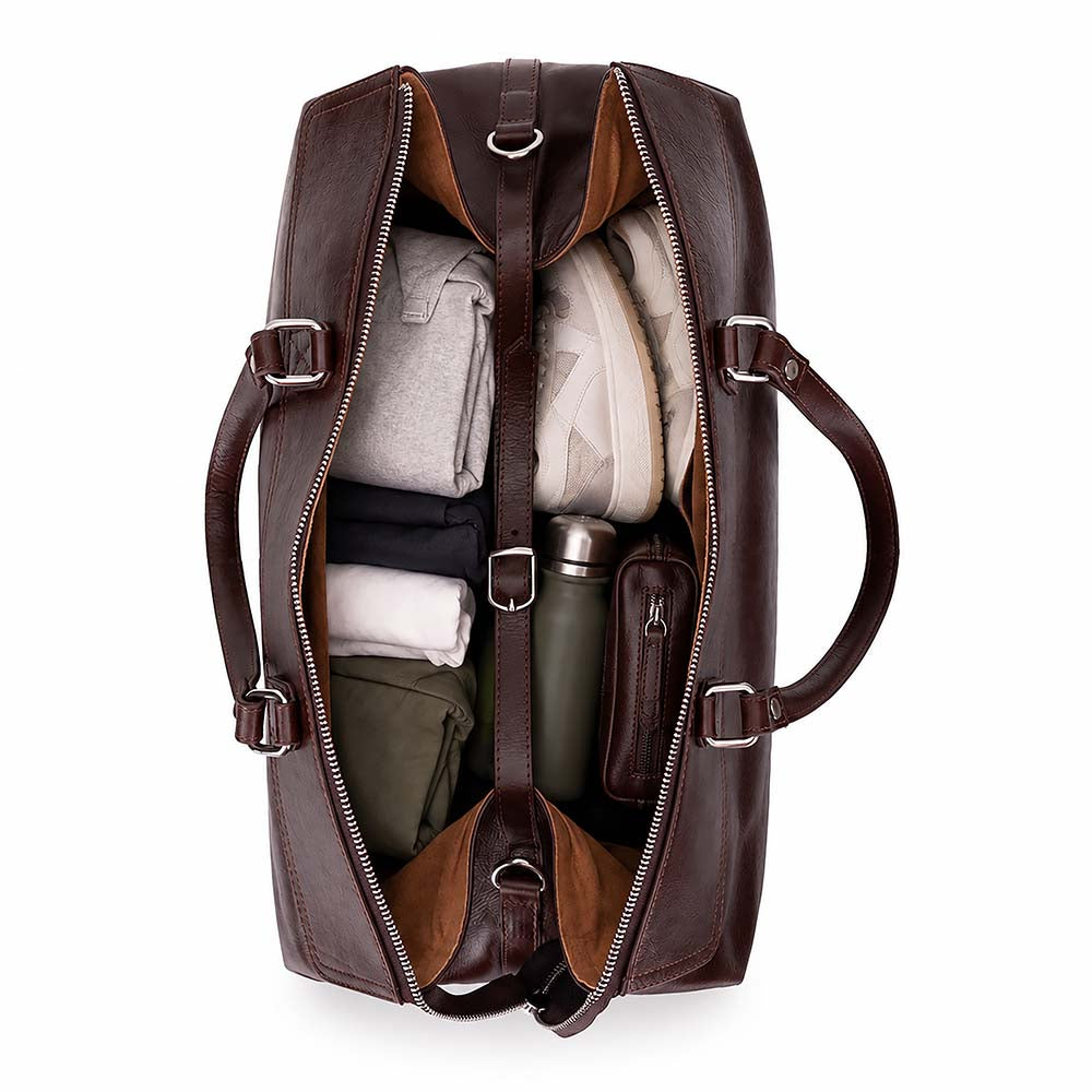 Marcovio Leather Travel Bag