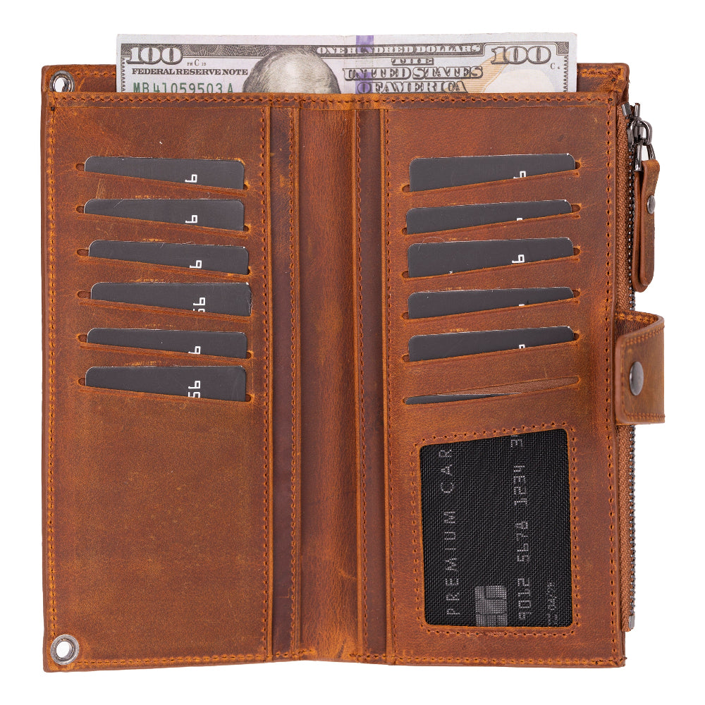 Lozan Strap Leather Crossbody Wallet