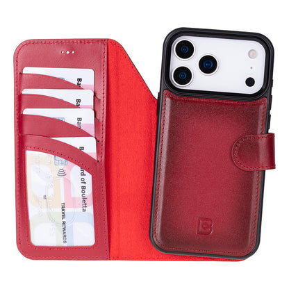 Magic iPhone 17 Pro Max Detachable Leather Wallet Case