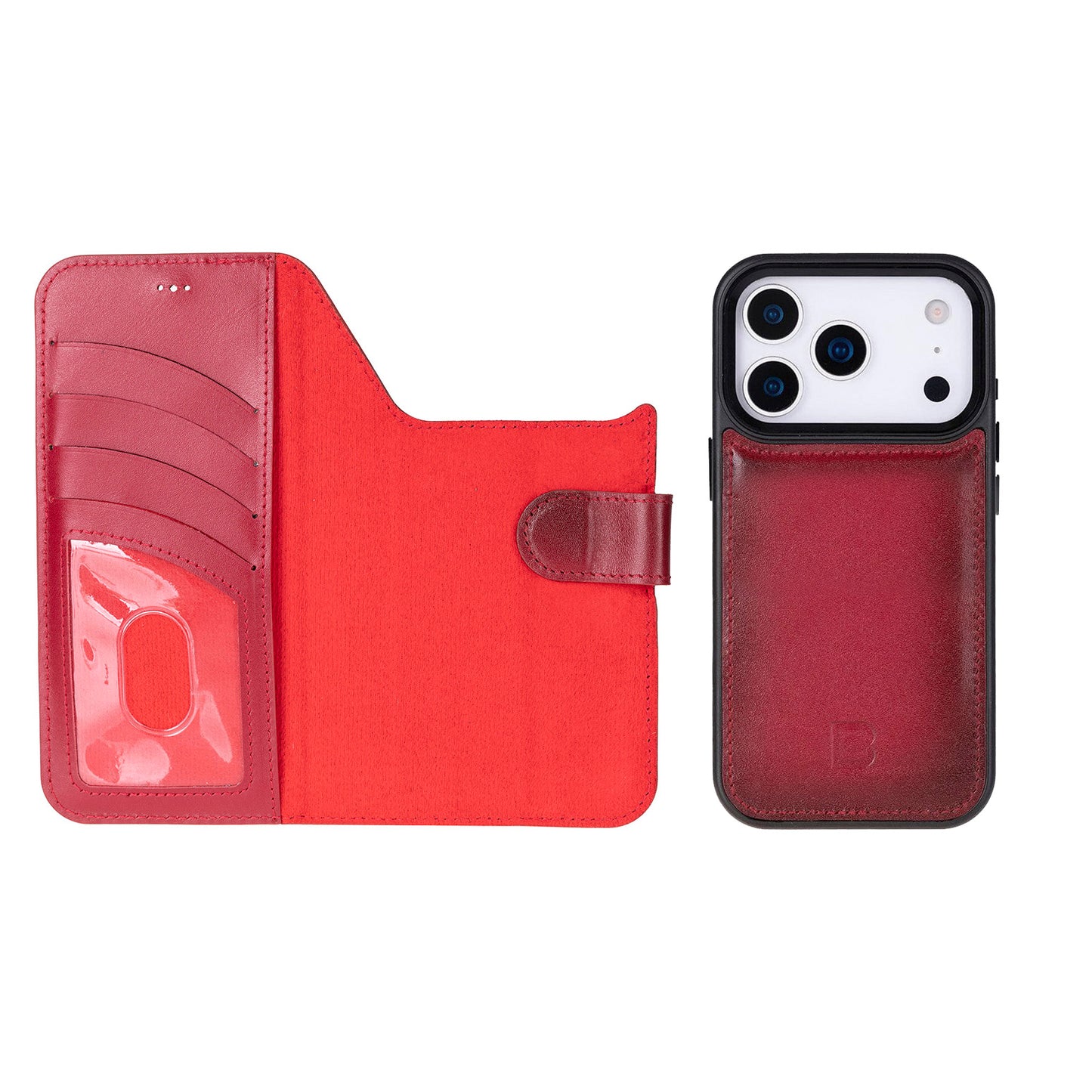 Magic iPhone 17 Pro Max Detachable Leather Wallet Case