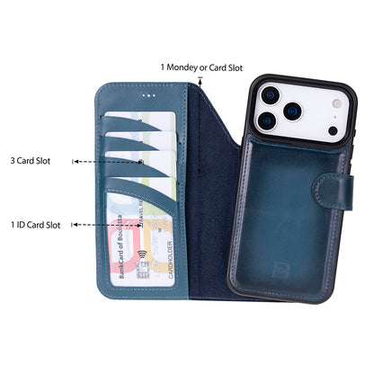 Magic iPhone 17 Pro Detachable Leather Wallet Case