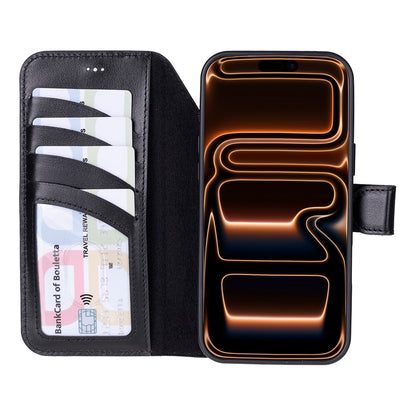 Magic iPhone 17 Pro Max Detachable Leather Wallet Case