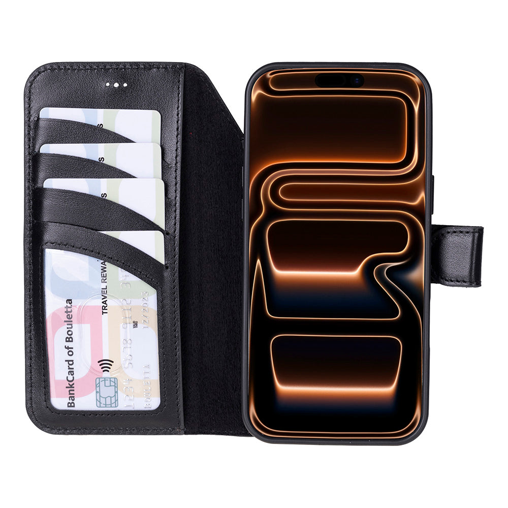 Magic iPhone 17 Pro Detachable Leather Wallet Case