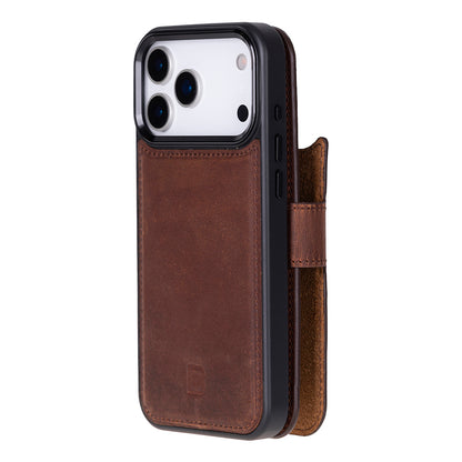 Magic iPhone 17 Pro Max Detachable Leather Wallet Case