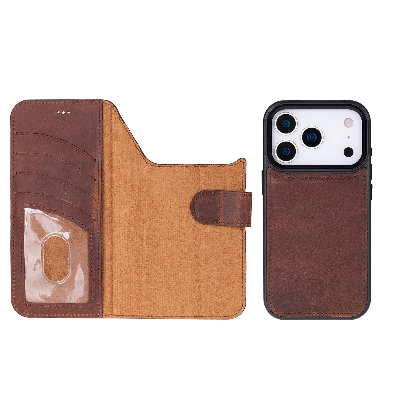 Magic iPhone 17 Pro Max Detachable Leather Wallet Case