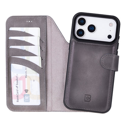 Magic iPhone 17 Pro Detachable Leather Wallet Case