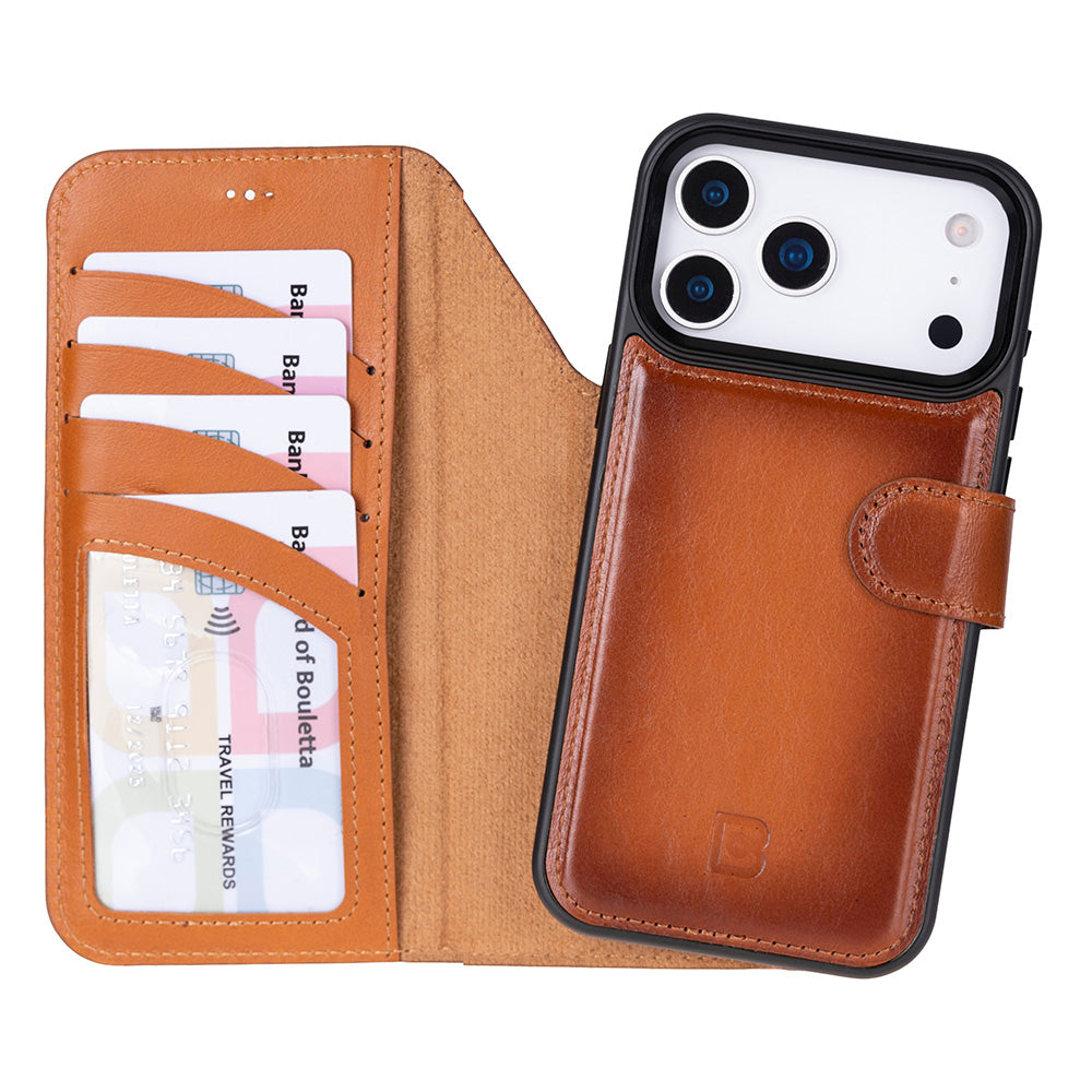 Magic iPhone 17 Pro Detachable Leather Wallet Case