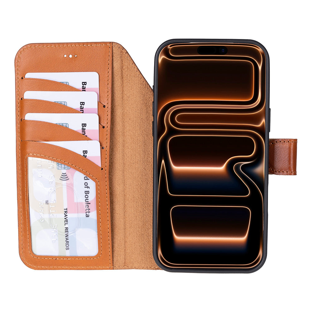 Magic iPhone 17 Pro Detachable Leather Wallet Case