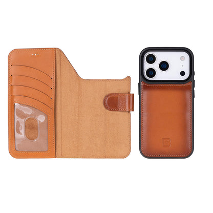 Magic iPhone 17 Pro Max Detachable Leather Wallet Case