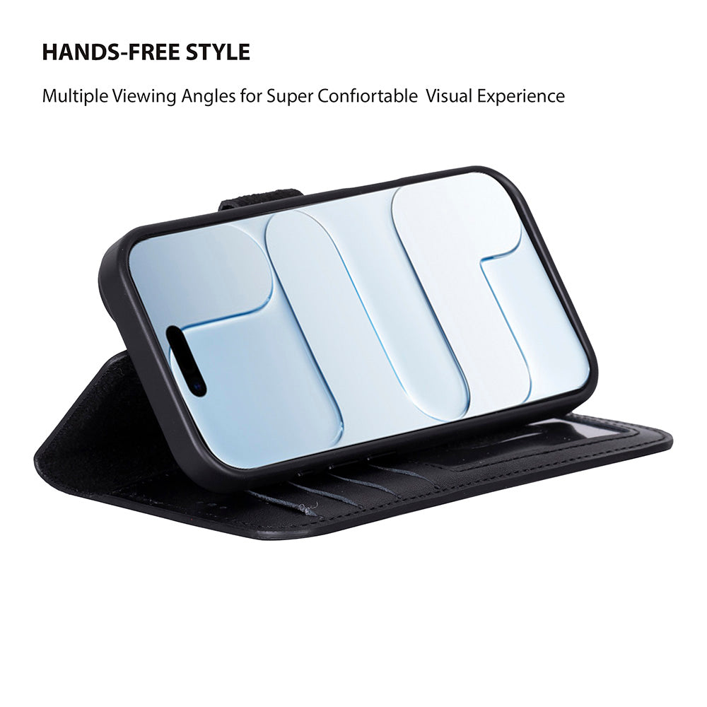 Magic iPhone 17 Detachable Leather Wallet Case