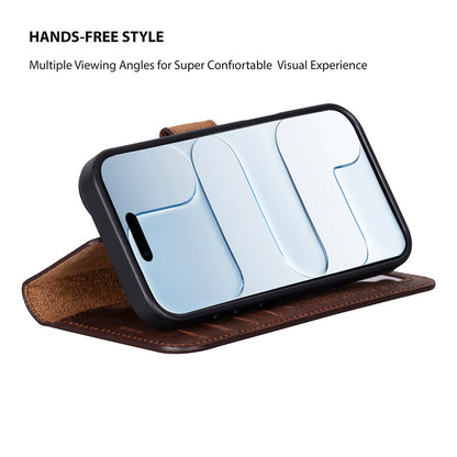 Magic iPhone 17 Detachable Leather Wallet Case