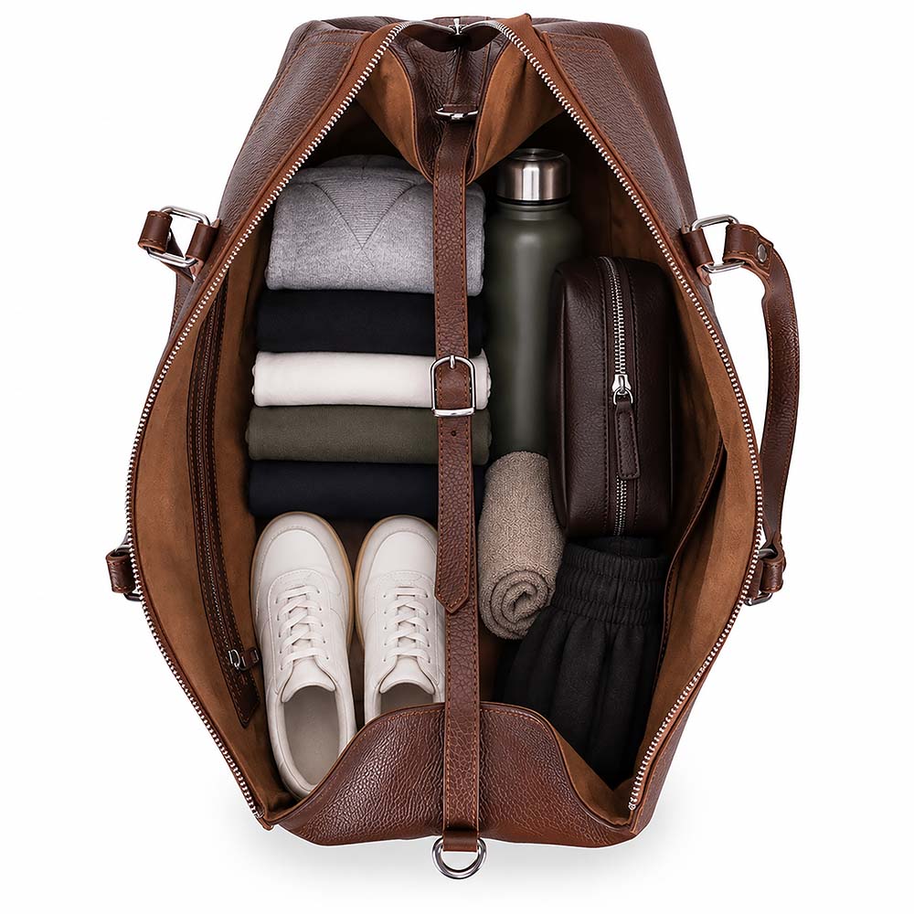 Marcovio Leather Travel Bag