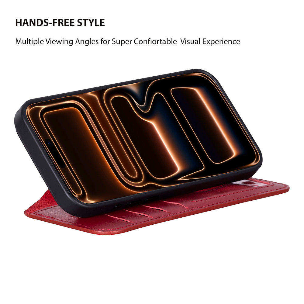 Magic iPhone 17 Pro Detachable Leather Wallet Case